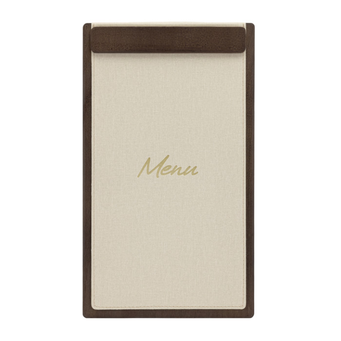 Menukaart Securit Signature klembord A45 donker hout grijs