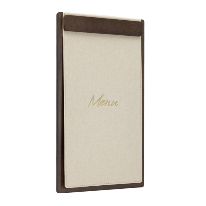 Menukaart Securit Signature klembord A45 donker hout grijs