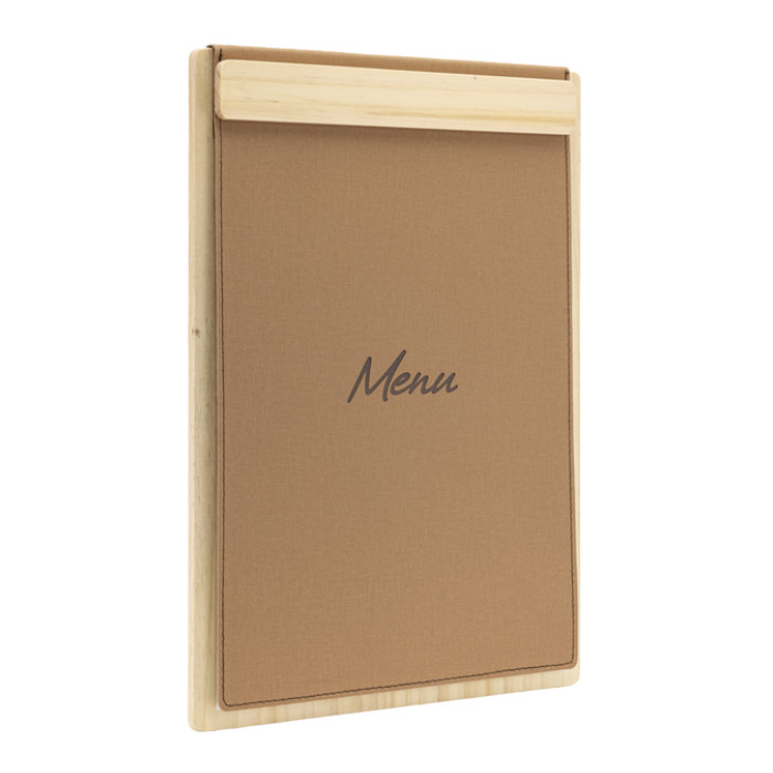 Menukaart Securit Signature klembord A4 licht hout bruin