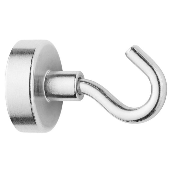 Magneet met haak Westcott 25mm zilver Trekkracht +/- 15kg