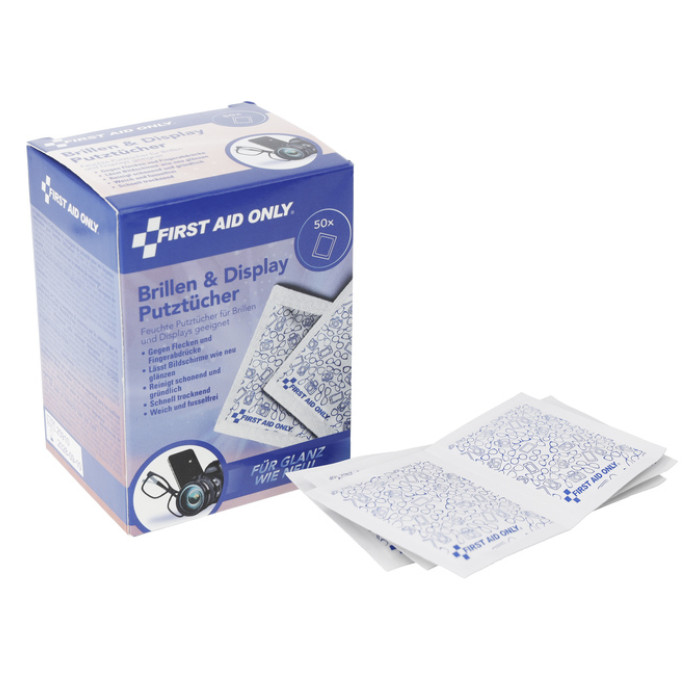 Brillendoekjes First Aid Only pak 50 stuks