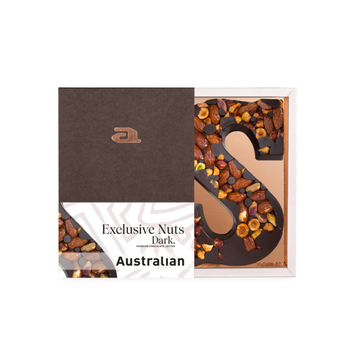 Chocoladeletter Australian noten puur S