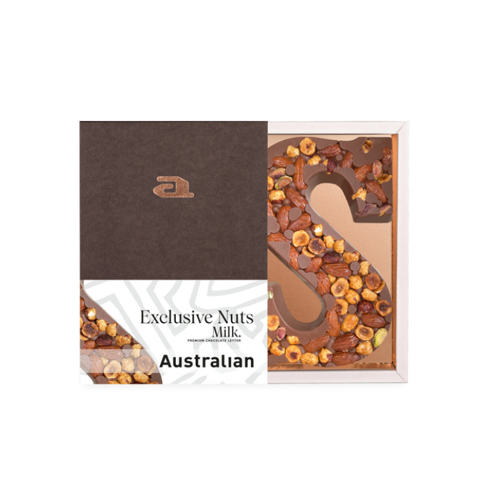 Chocoladeletter Australian melk noten S