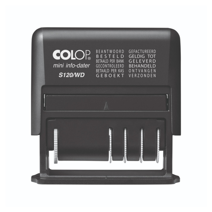Woord-datumstempel Colop Printer Mini S 120/WD 12 teksten zwart