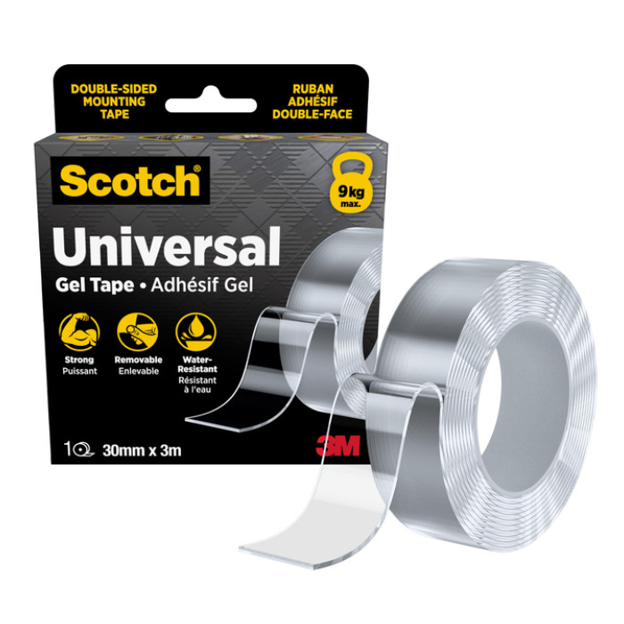 Montagetape Scotch universele dubbelzijdig geltape 3mx30mm transparant
