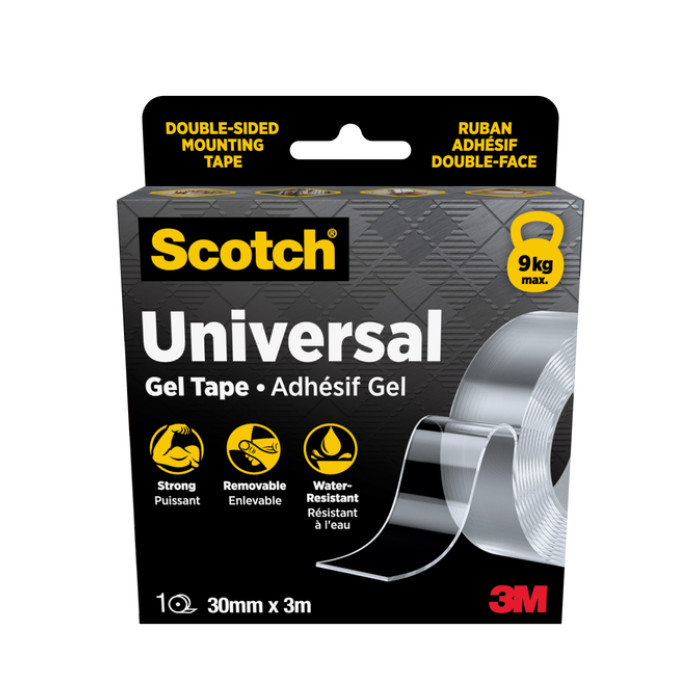 Montagetape Scotch universele dubbelzijdig geltape 3mx30mm transparant