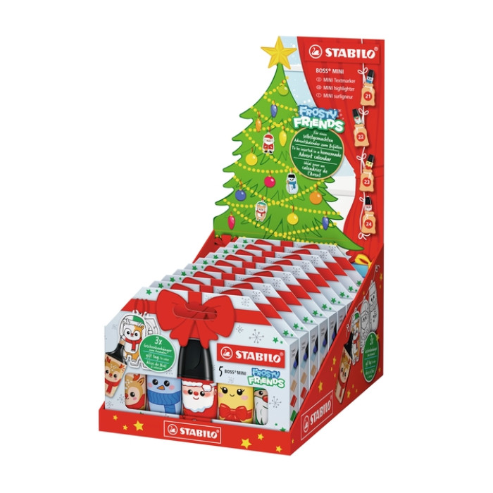 Markeerstift STABILO BOSS mini Frosty Friends assorti 5 stuks