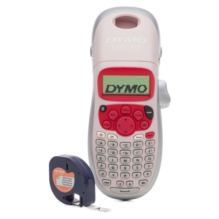 Labelprinter Dymo LetraTag 100H draagbaar abc 12mm roze