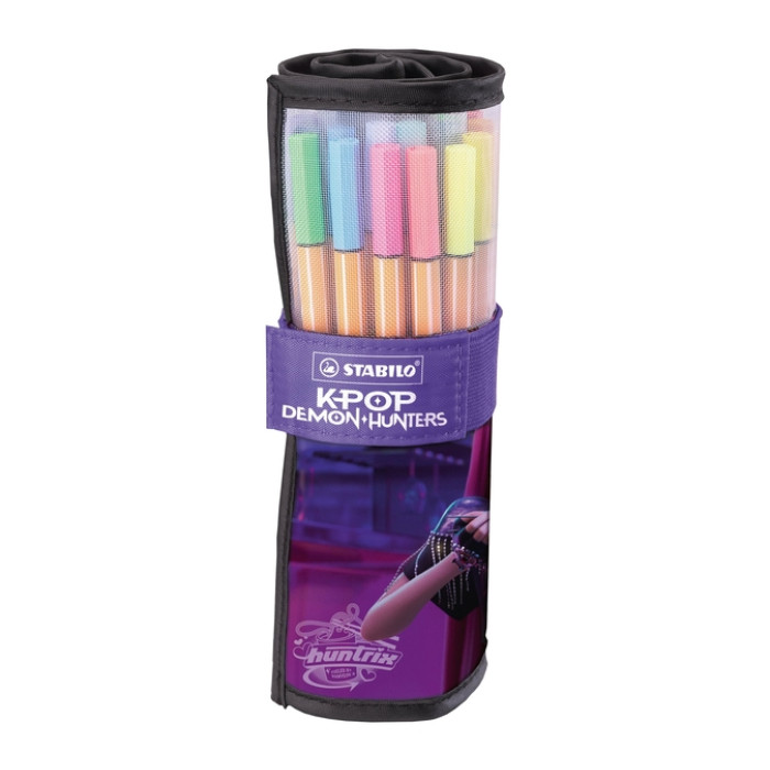 Fineliner STABILO point 88 rollerset charm K-Pop assorti 25 stuks