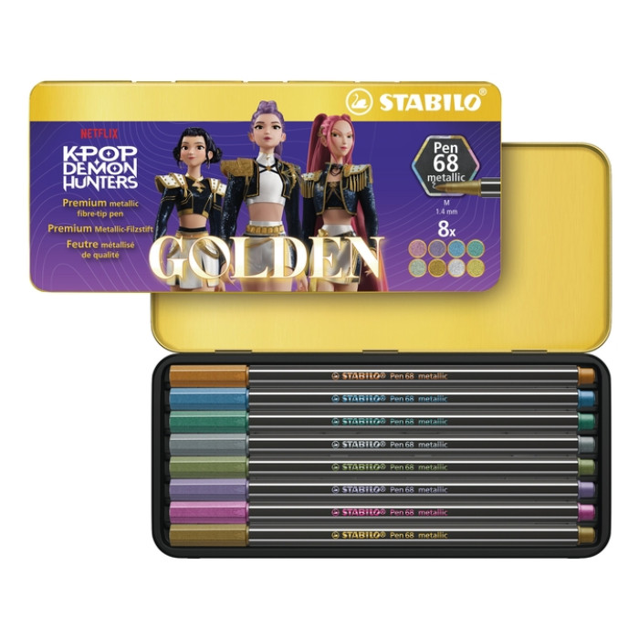 Viltstift STABILO Pen 68 K-Pop Demon Hunters metallic 8st