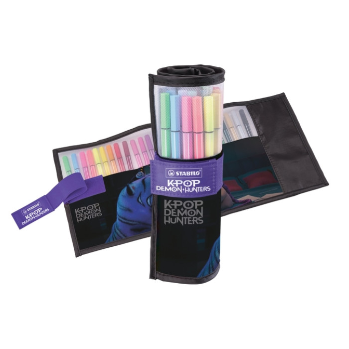 Viltstift STABILO Pen 68 K-Pop rollerset Demon Hunters assorti 25st