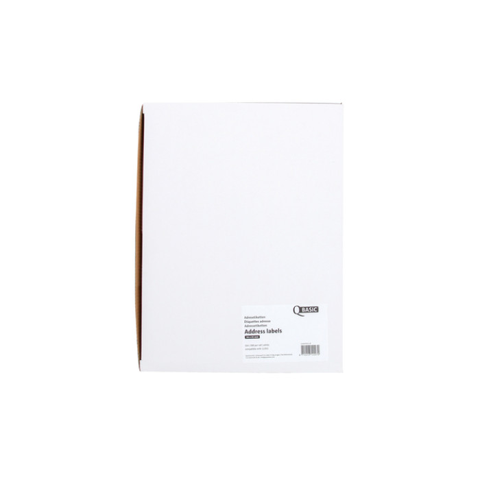 Labeletiket Qbasic 11352 54x25mm adres wit 12 rollen