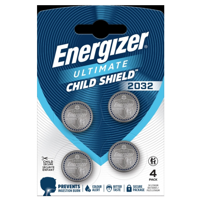 Batterij Energizer CR2032 4x Ultimate Lithium Triple Safety