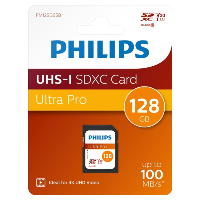 Geheugenkaart Philips Ultra Pro SDXC Class 10 UHS-I U3 128GB