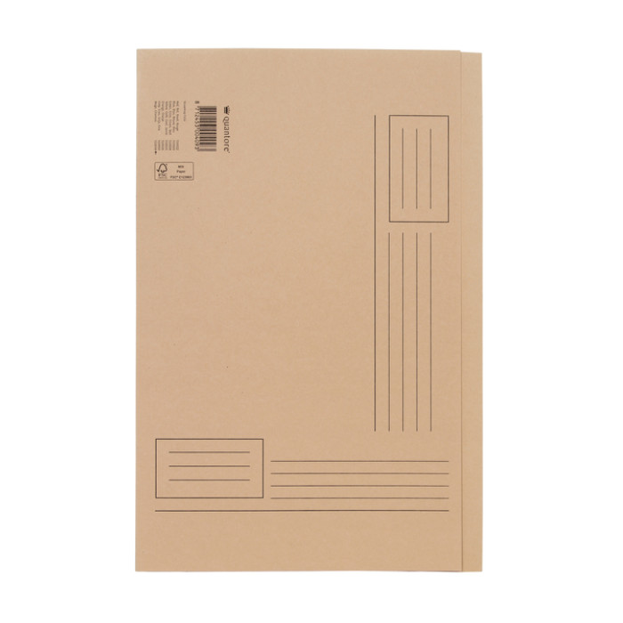 Vouwmap Quantore Folio ongelijke zijde 320gr beige