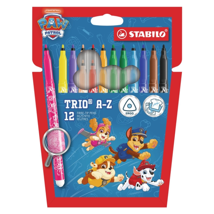 Viltstift STABILO Trio A-Z PAW Patrol 12st