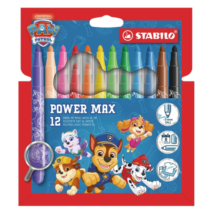 Viltstift STABILO power max PAW Patrol 12st