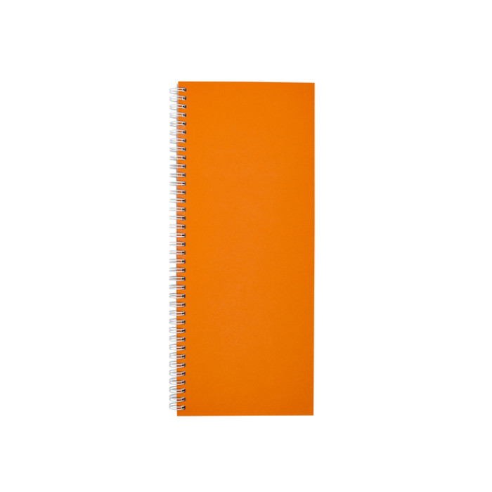 Notitieboek Quantore 135x330mm lijn 160blz 70gr spiraal oranje