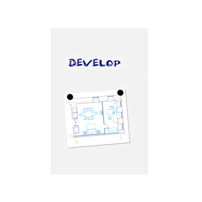 Whiteboard Legamaster Board-Up 75x50cm