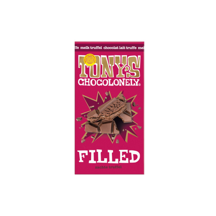 Chocolade Tony's Chocolonely filled melk truffel 127 gram