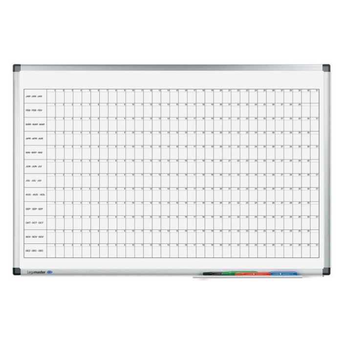 Planbord Legamaster PREMIUM jaarplanner horizontaal 60x90cm