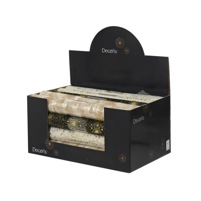 Tafelloper Decoris polyster 200x35cm 3 dessins assorti