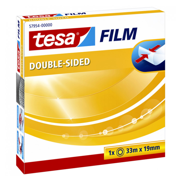 Dubbelzijdig plakband tesafilm® 33mx19mm transparant