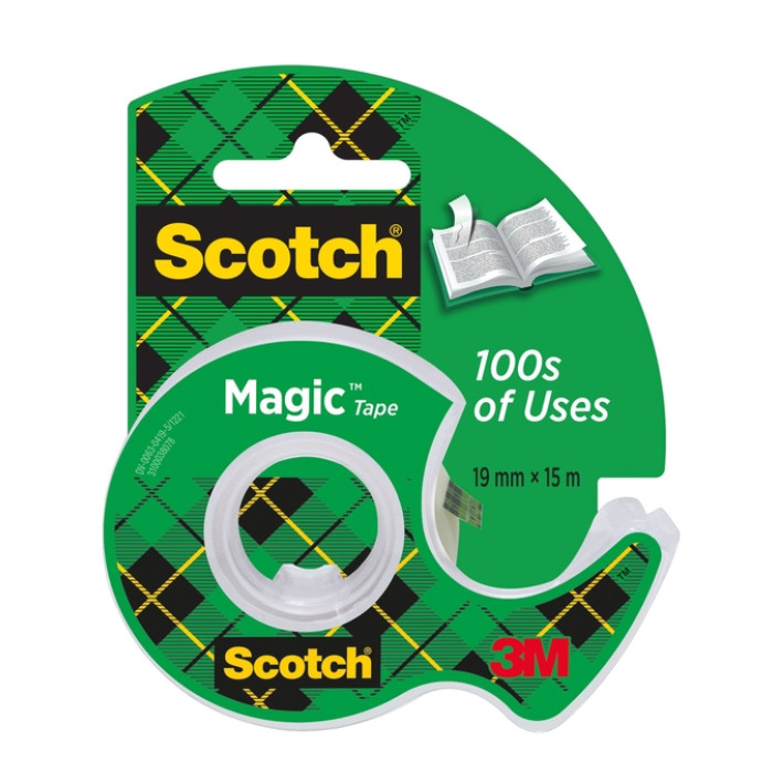 Plakband Scotch Magic 810 19mmx15m onzichtbaar + plakbandhouder