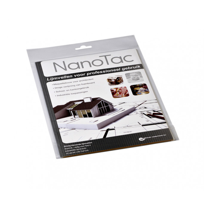 Lijmvel NanoTac professional A4 folie set à 10 vel