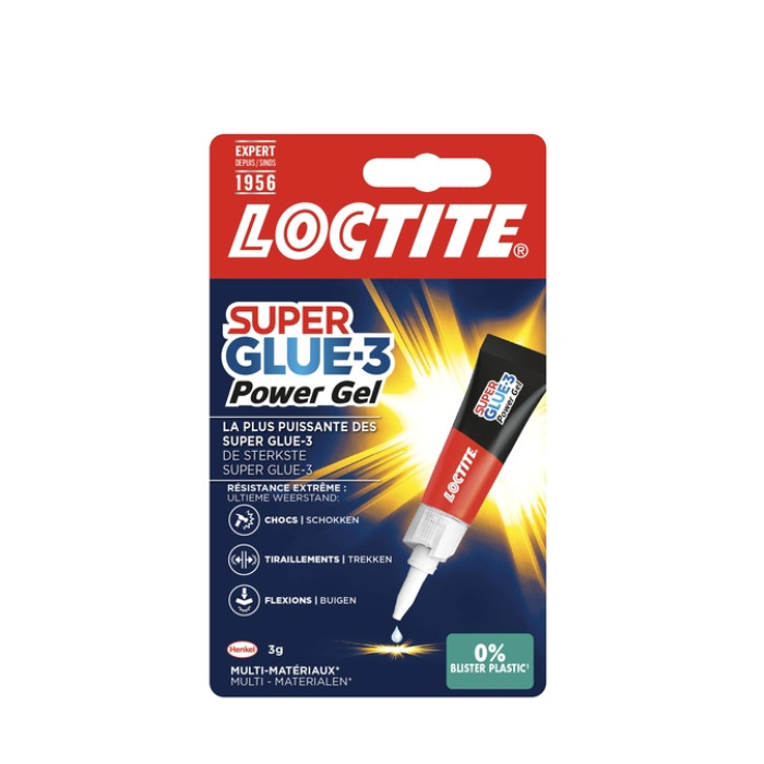 Secondelijm Loctite Powerflex GEL tube 3 gram op blister