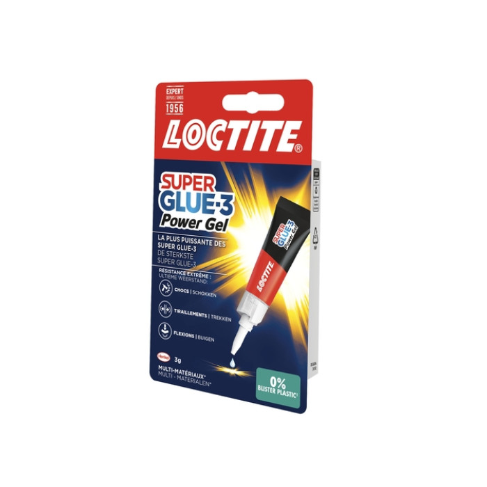 Secondelijm Loctite Powerflex GEL tube 3 gram op blister