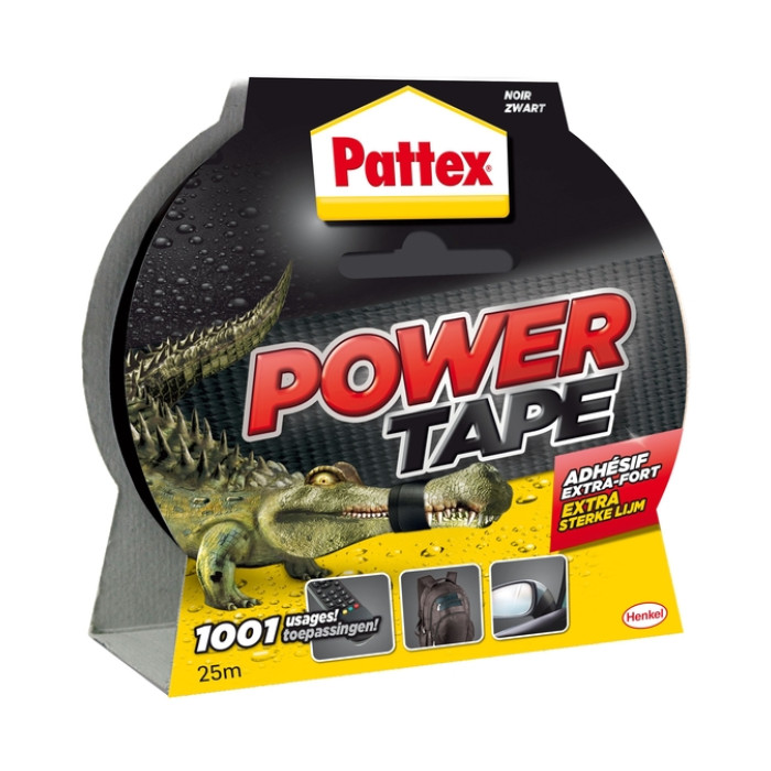 Plakband Pattex Power Tape 50mmx25m zwart