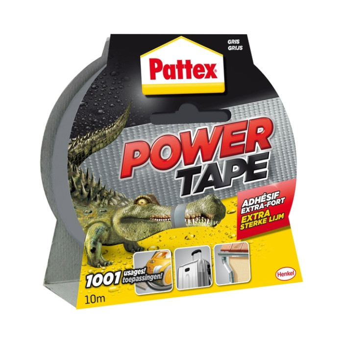 Plakband Pattex Power Tape 50mmx10m grijs