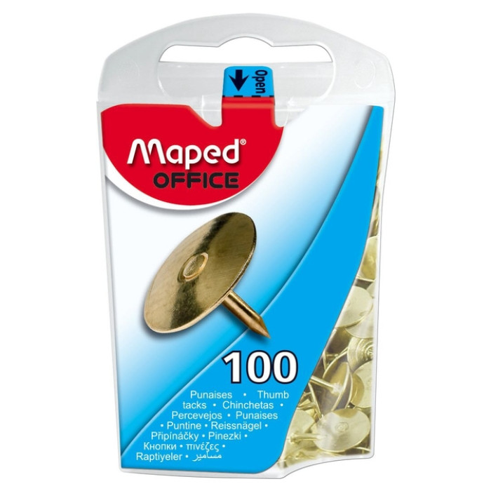 Punaises Maped messing 100 stuks