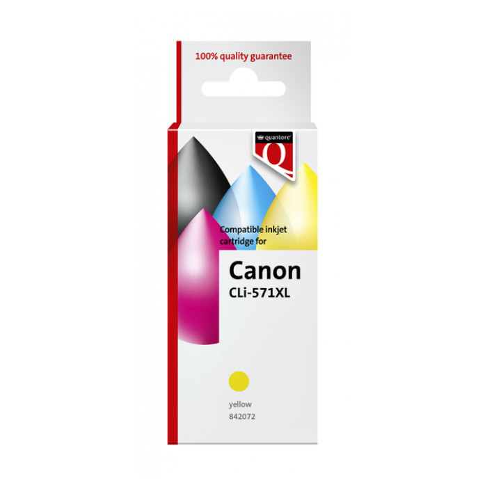 Inktcartridge Quantore alternatief tbv Canon CLI-571XL geel