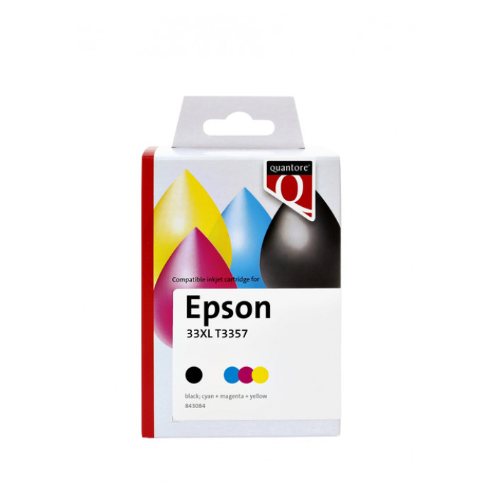 Inktcartridge Quantore alternatief tbv Epson T3357 zwart + 3 kleuren