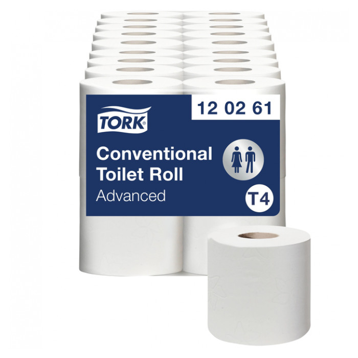Toiletpapier Tork T4 advanced 2-laags 488 vel  wit 120261