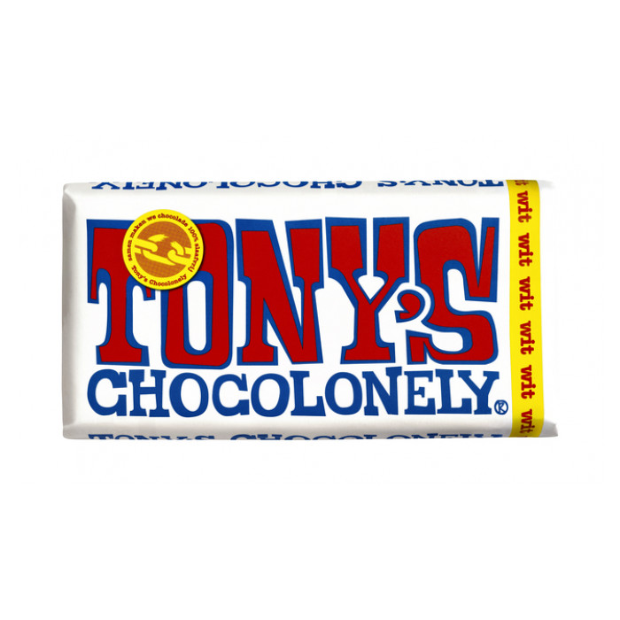 Chocolade Tony's Chocolonely wit reep 180gr