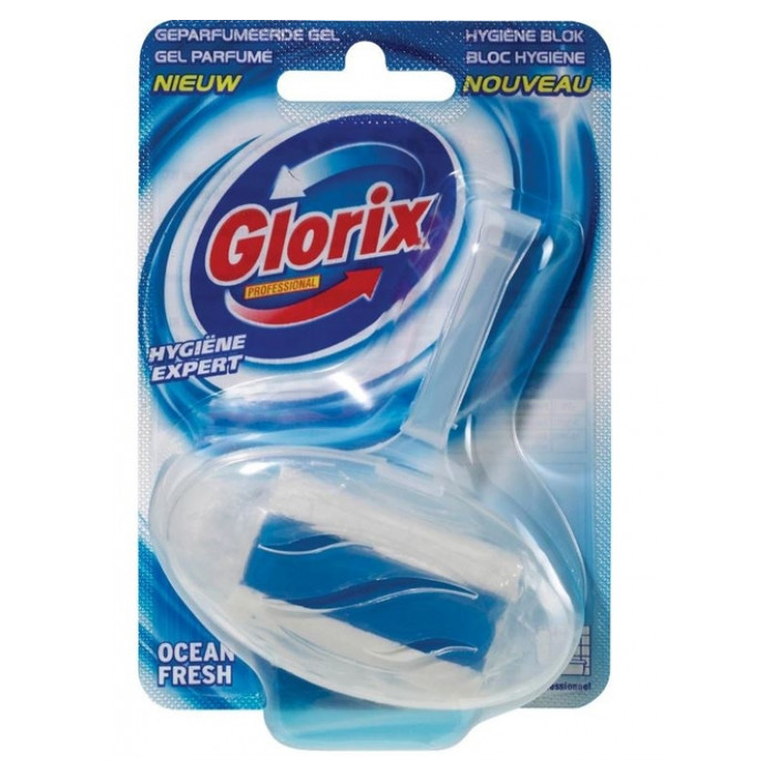 Toiletblok Glorix ocean fresh met houder