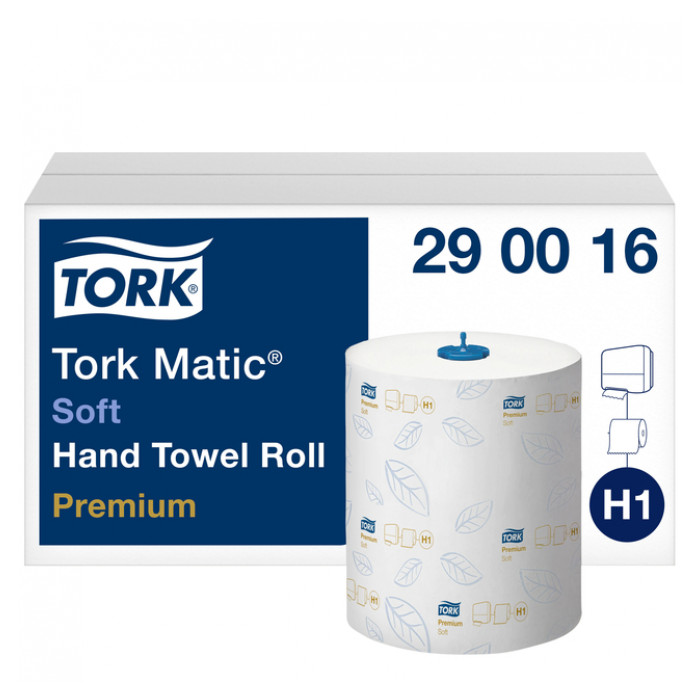 Handdoekrol Tork Matic H1 premium 100m 2 laags wit 290016