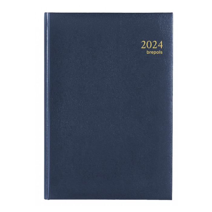 Agenda 2025 Brepols Saturnus Luxe 1dag/1pagina blauw