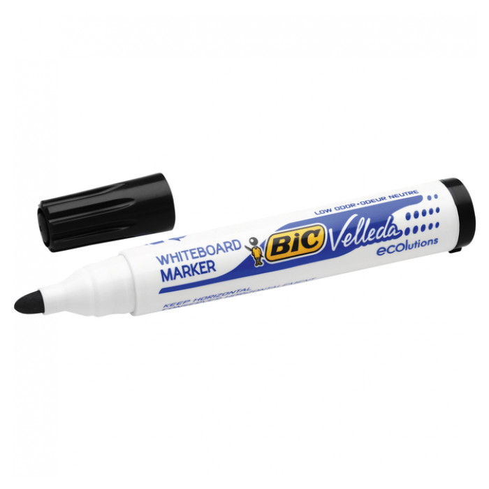Viltstift Bic 1701 whiteboard rond zwart 1.4mm
