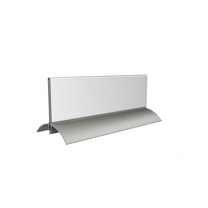 Tafelnaambord Europel 2 61x210mm acryl aluminium