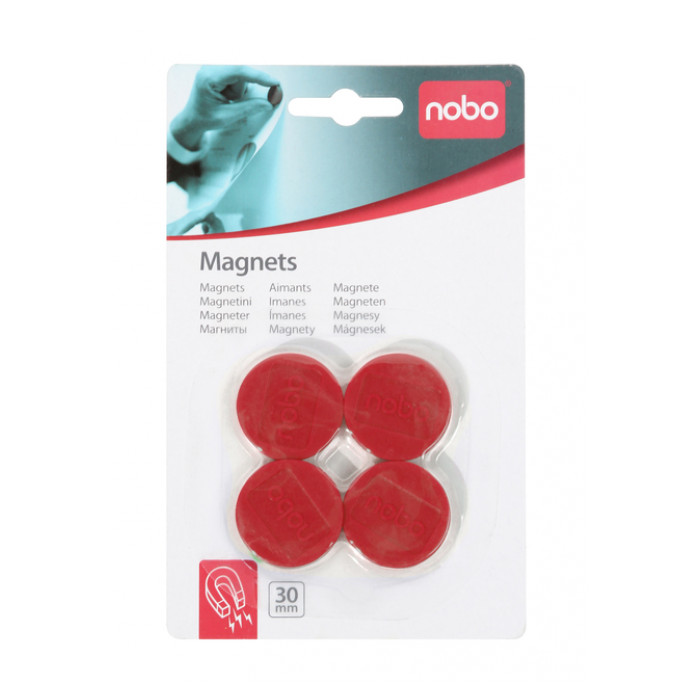 Magneet Nobo 30mm 700gr rood