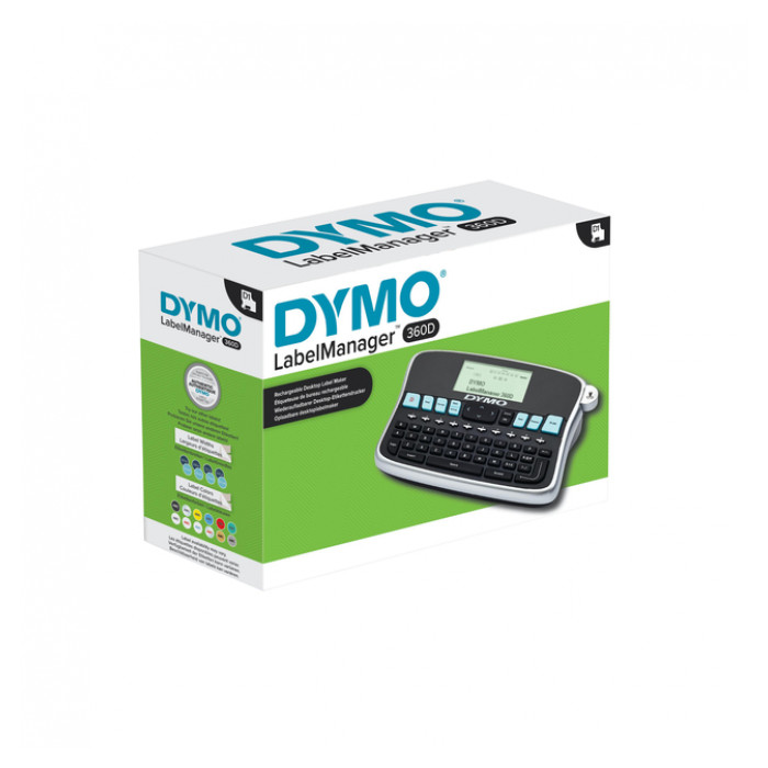 Labelprinter Dymo LabelManager 360D draagbaar azerty 19mm zwart