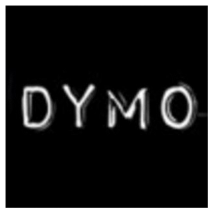 Labeltape Dymo glossy prof 9mmx3m wit op zwart