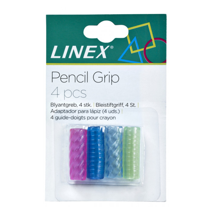 Pen en potlood grip Linex 4 st ass