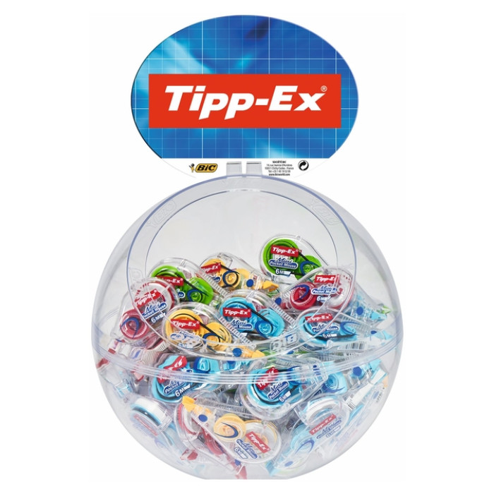 Correctieroller Tipp-ex mini pocket mouse 5mmx6m display à 30 +10 stuks gratis