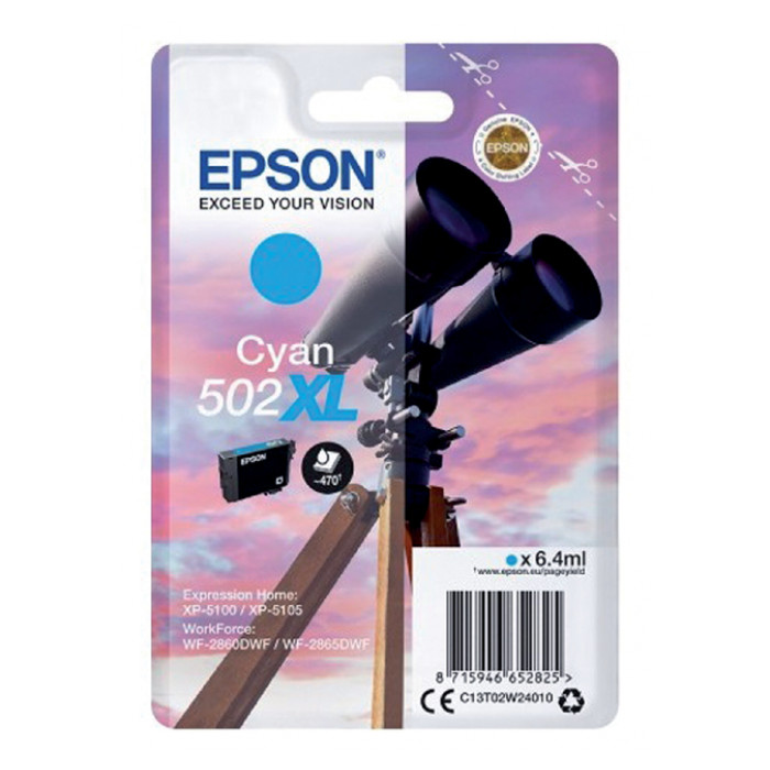 Inktcartridge Epson 502XL T02W2 blauw