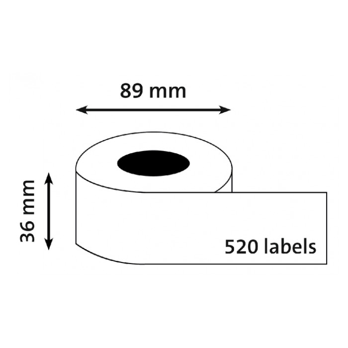 Labeletiket Quantore 99012 36x89mm adres wit